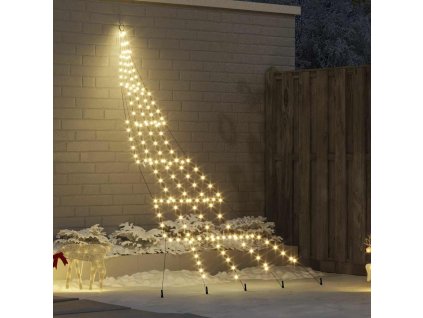LED vánoční stromeček se zemními hroty Teplá bílá 300 cm kov 42018741
