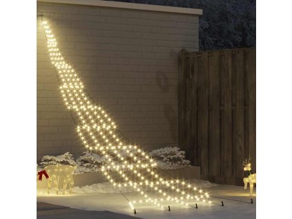 LED vánoční stromeček se zemními hroty Teplá bílá 500 cm kov 42018745