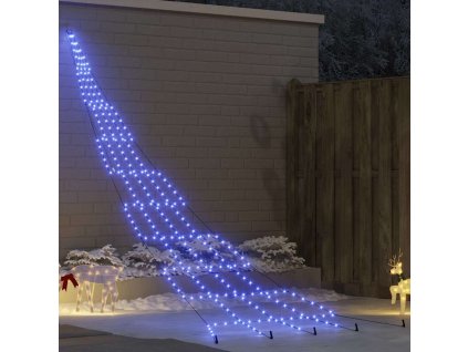 LED vánoční stromeček se zemními hroty Modrá 500 cm kov 42018748