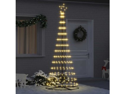 LED vánoční strom s stojanem Teplá bílá 100 x 100 x 250 cm kov 42018783