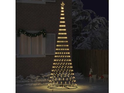 LED vánoční strom Teplá bílá 138.5 x 138.5 x 399 cm kov 42018791