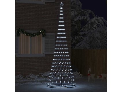 LED vánoční strom Studená bílá 138.5 x 138.5 x 399 cm kov 42018792