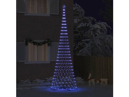 LED vánoční strom s stojanem Modrá 160 x 160 x 500 cm kov 42018797