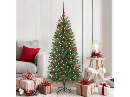 Sada vánočních ozdob s 150 LED diodami 61 pcs Červená Plast 42018825