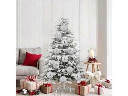 Vánoční baňková sada XL 9 pcs Stříbrná Plast 42018874