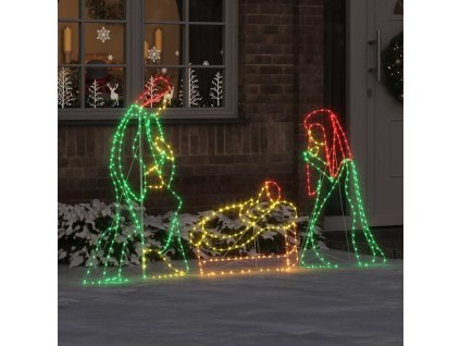 Osvětlená jesličková scéna Vícebarevný 112 x 72 cm PVC 42018951