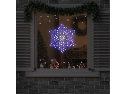 Vánoční Sněhová Vločka Modrá 55,5 x 55,5 x 0,75 cm PVC 42018953