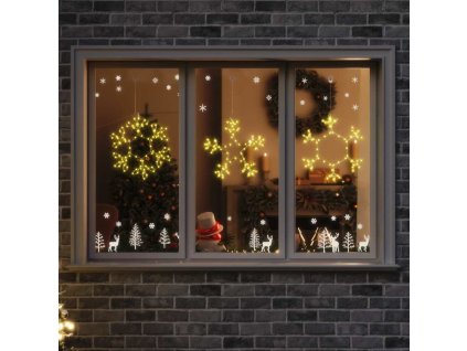 Vánoční Sněhová Vločka Teplá bílá 45 x 38 cm PVC 42018955