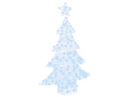 Vánoční stromeček s 100 LED diodami Studená bílá 122 cm Akryl 42018974