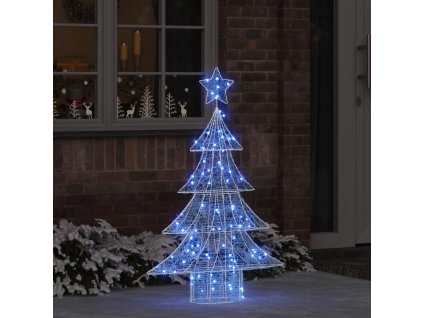 Vánoční stromeček s 100 LED diodami Modrá 122 cm Akryl 42018975