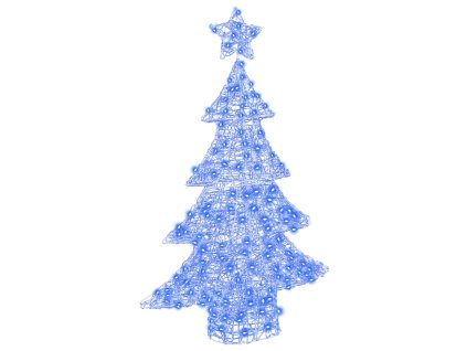 Vánoční stromeček s 100 LED diodami Modrá 120 cm Akryl 42018975