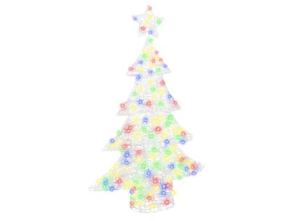 Vánoční stromeček s 100 LED diodami Vícebarevný 120 cm Akryl 42018976