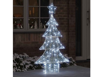 Vánoční stromeček s 160 LED diodami Studená bílá 151 cm Akryl 42018978