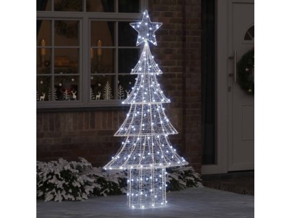 Vánoční stromeček s 240 LED diodami Studená bílá 180 cm Akryl 42018982