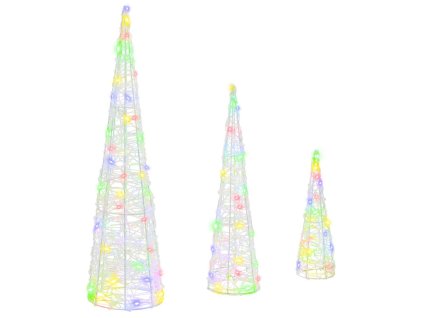 Vánoční stromeček 3 pcs Vícebarevný 20 x 20 x 80 cm Akryl 42019018