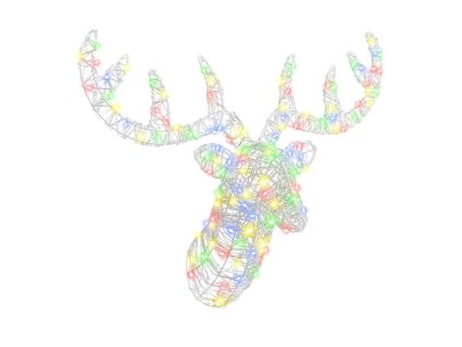 Hlava soba s 140 LED diodami pestrá 60 cm Akryl 42019064