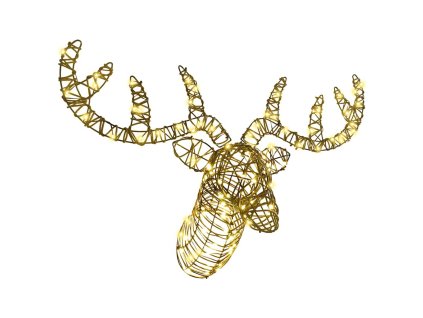 Sáně tažené sobem s 140 LED diodami Teplá bílá 60 cm Ratan 42019067