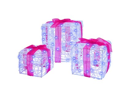 Dárková krabice 3 pcs Modrá 20 x 20 x 20 cm Akryl 42019093