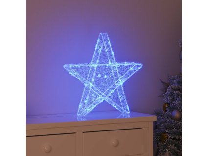 3D hvězda s 50 LED diodami Modrá 55 x 53.5 x 10 cm Akryl 42019100