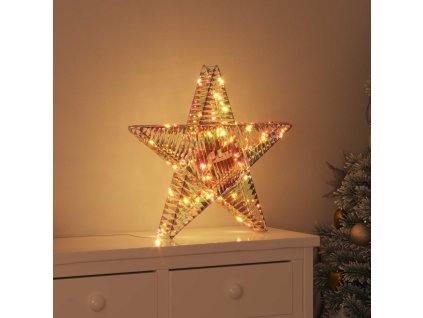 3D hvězda s 50 LED diodami Teplá bílá 55 x 52.5 x 9 cm PET 42019102