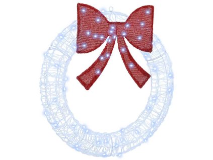 Věnec s 60 LED diodami Studená bílá 76 x 8.5 x 76 cm Akryl 42019122