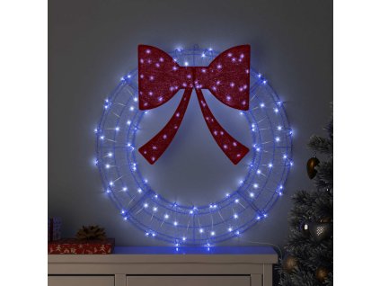 Věnec s 60 LED diodami Modrá 76 x 8.5 x 76 cm Akryl 42019123