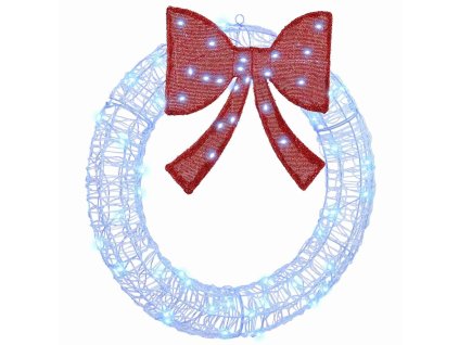 Věnec s 60 LED diodami Modrá 76 x 8.5 x 76 cm Akryl 42019123