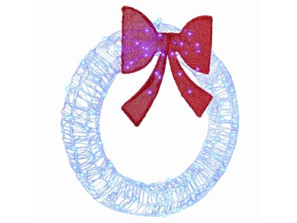 Věnec s 80 LED diodami Modrá 92 x 9.5 x 92 cm Akryl 42019127