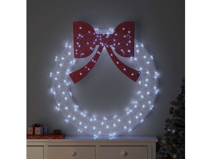 Věnec s 150 LED diodami Studená bílá 120 cm Akryl 42019130