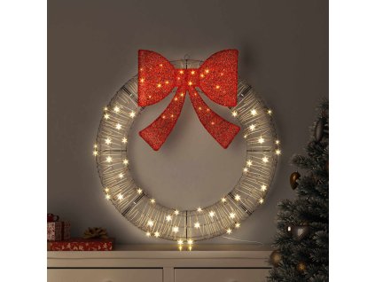 Věnec s 80 LED diodami Teplá bílá 90 cm Ratan 42019140