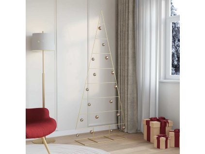 Kovový vánoční stromeček Zlatá 211 cm Práškově lakovaná ocel 42019168