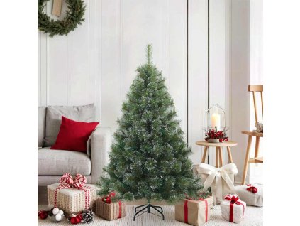 Umělý vánoční strom ze sněhu s čepicí Zelená 120 cm PVC, ocel 42019336