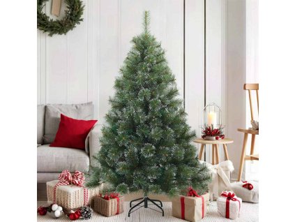 Umělý vánoční strom ze sněhu s čepicí Zelená 150 cm PVC, ocel 42019337