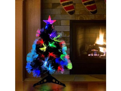 Umělý vánoční stromeček s 50 LED diodami Zelená 64 cm PVC 42019341