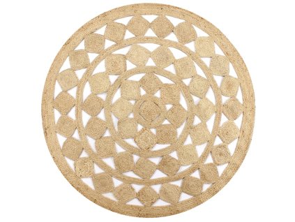 Ručně vyrobený koberec ze splétané juty 90 cm 133710