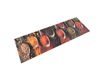Kuchyňský koberec omyvatelný Lžíce a koření 60 x 180 cm samet 136544