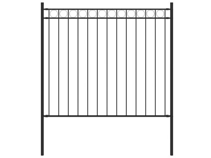 Zahradní plot ocelový 1,81 x 0,8 m černý 146312
