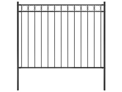 Zahradní plot Assen ocelový 1,7 x 1 m černý 146313