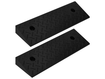 Nájezdové rampy na obrubník 2 ks 50 x 17,5 x 5 cm pryž 150980