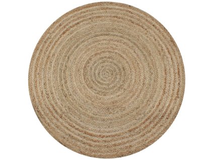 Kusový koberec ze splétané juty 90 cm kulatý 245336