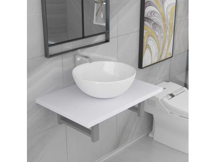 2dílný set koupelnového nábytku keramika bílý 279341