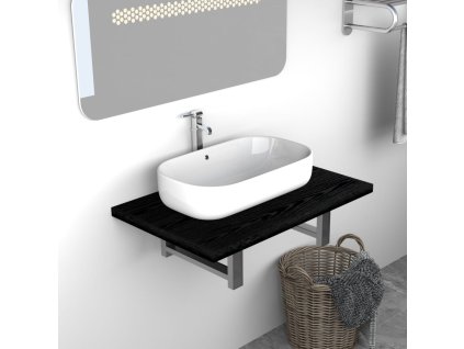 Koupelnový nábytek černý 60 x 40 x 16,3 cm 283807