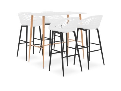 5dílný barový set bílý 3057432