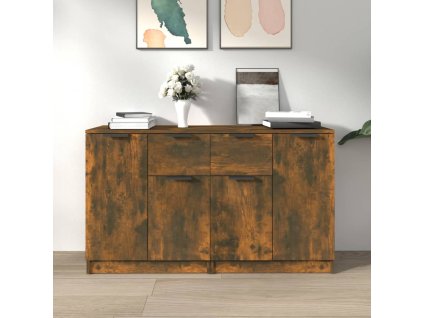 Příborníky 2 ks kouřový dub 60 x 30 x 70 cm kompozitní dřevo 3115817