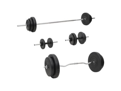 Sada obouruční a jednoručních činek se závažím 90 kg 3145029