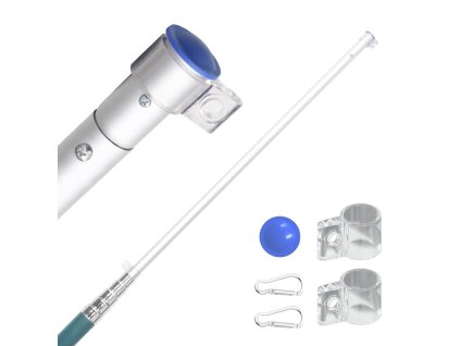 Vlajka Polska a stožár 5,55 m hliník 3147133