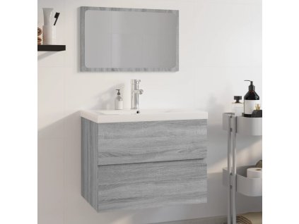 Koupelnová sestava šedá sonoma kompozitní dřevo 3152877