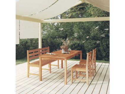 4dílný zahradní jídelní set masivní teakové dřevo 3157200