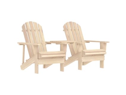 Zahradní židle Adirondack s čajovým stolkem masivní jedle 315892
