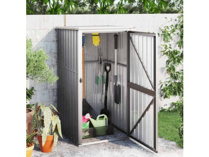 Zahradní kůlna na nářadí šedá 88 x 89 x 161 cm pozinkovaná ocel 316206